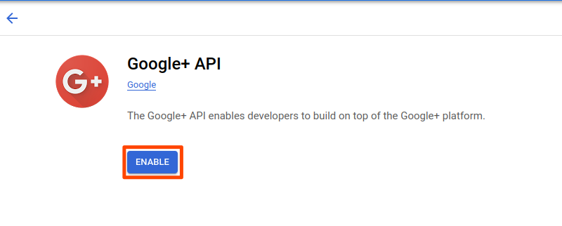 Enable Google+ API - Google OAuth in Node.js