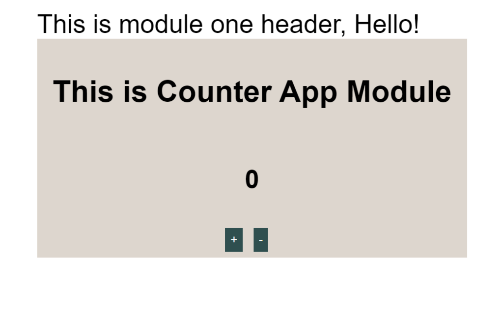 moduleOne Counter