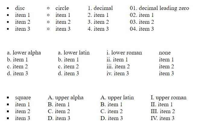 list-style-type