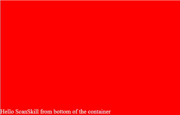 How to Position a Div at the Bottom of its Container using CSS