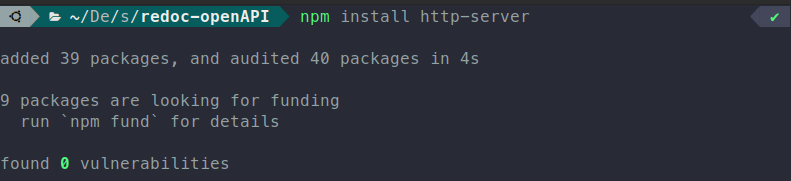 Installing http-server - serve API written in OpenAPI format using redoc in docker