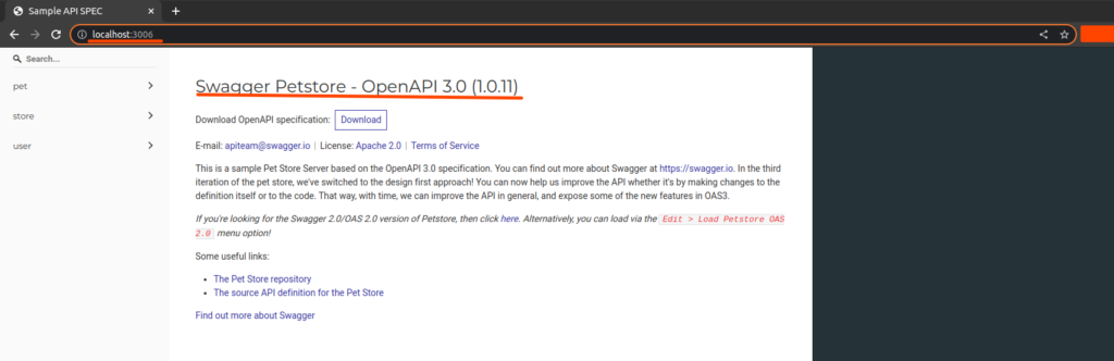 Serve API written In OpenAPI Format Using Redoc In Docker - serve API written in OpenAPI format using redoc in docker