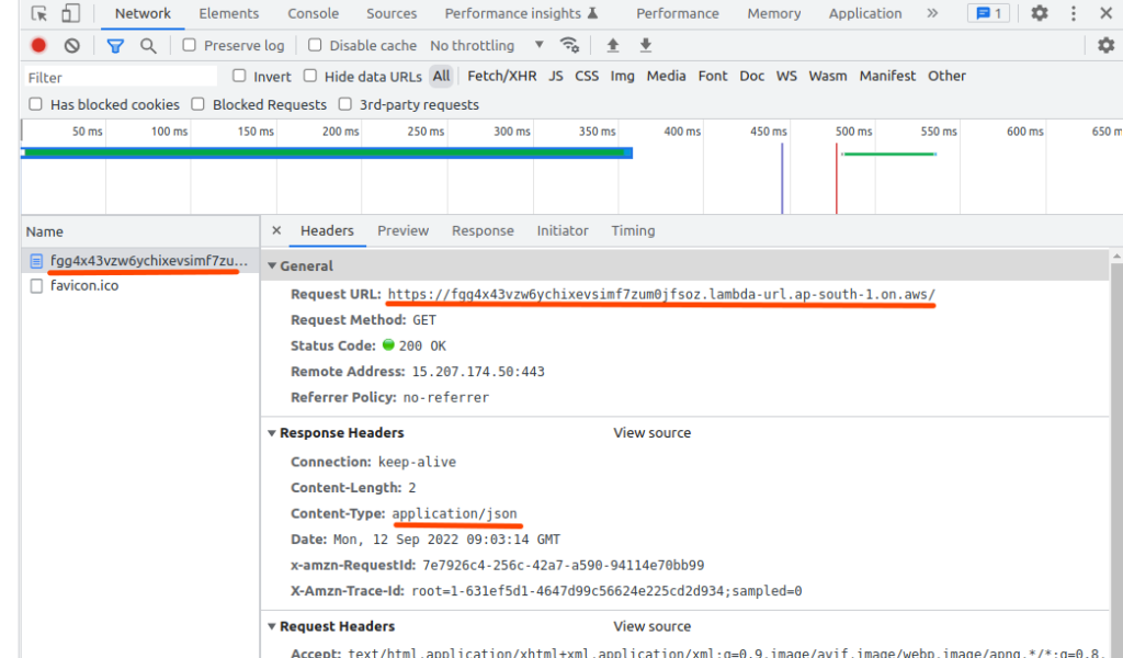 Response of the API (format) - AWS Lambda