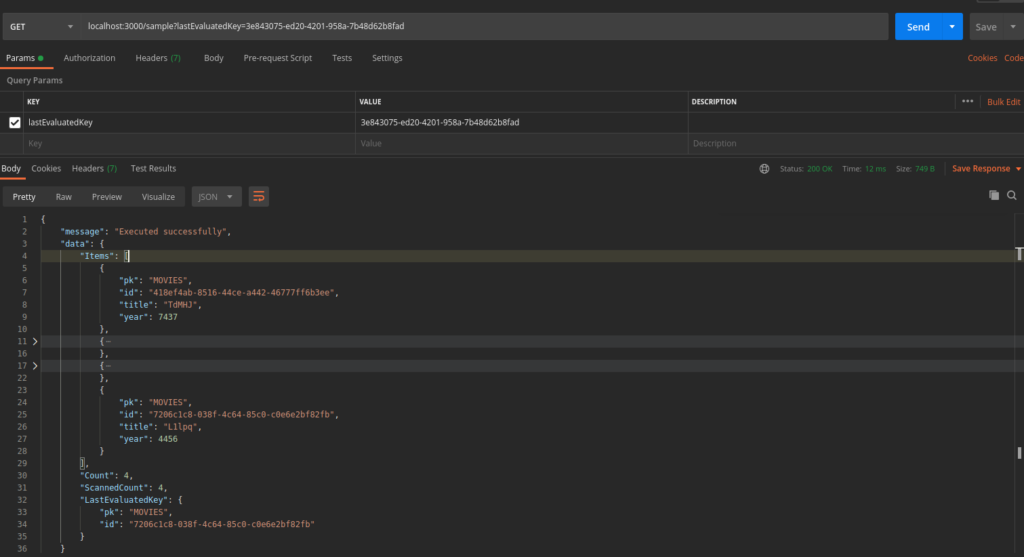 pagination in dynamodb using node js