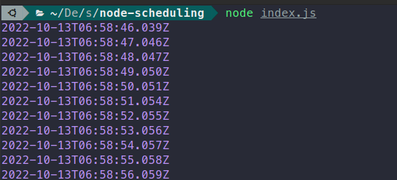 Cron job in node.js