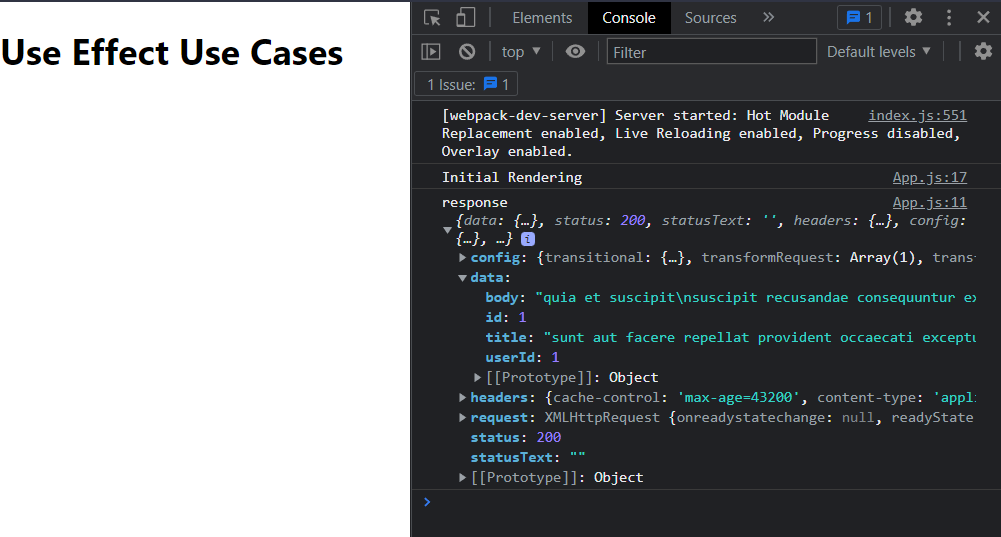 Use Cases of useEffect Hook