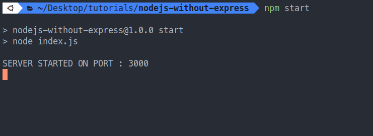 Create a Nodejs Server Without The Express Framework