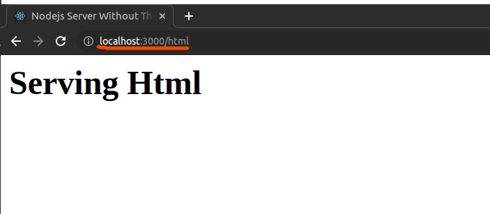 Serving HTML content through the use of the HTTP module